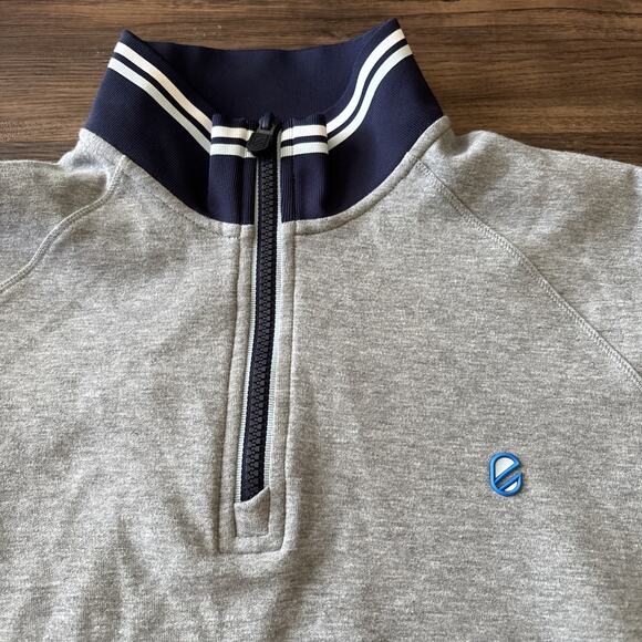 Extracurricular Golf Sweater 1/4 Zip Sz XL Gray Sportswear Logo Mock Neck - Picture 3 of 16